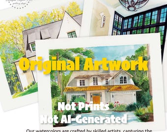 Aangepaste handgeschilderd huis schilderij, aquarel huis, housewarming cadeau, bord ons eerste huis, bord Home Sweet Home, eerste huiscadeau, cadeau makelaar