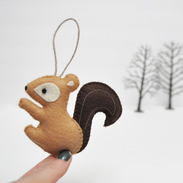 Friendly squirrel Christmas Ornament - Baby Shower - Party Favor