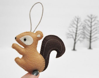 Friendly squirrel Christmas Ornament - Baby Shower - Party Favor