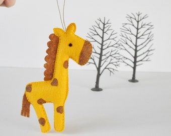 Plush Giraffe Christmas Ornament- Baby Shower - Party Favor