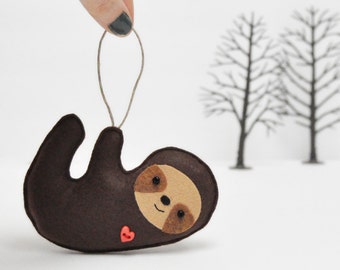 Sloth Christmas Ornament- Baby Shower - Party Favor