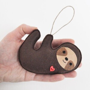 Sloth Christmas Ornament Baby Shower Party Favor image 5