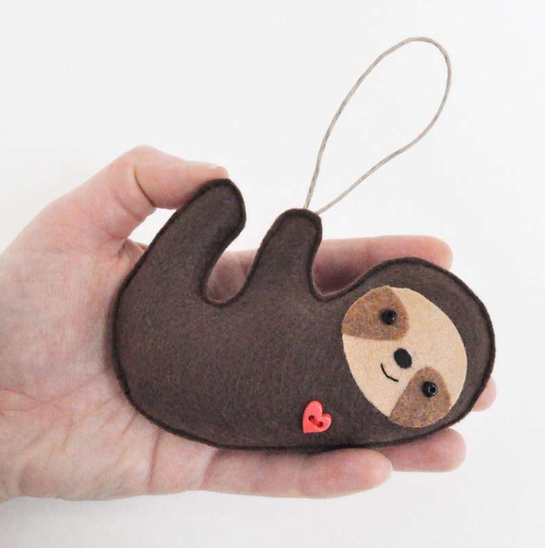 Sloth Christmas Ornament Baby Shower Party Favor image 5