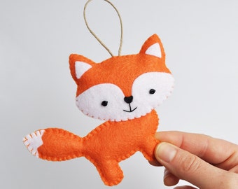 Friendly Orange Fox Christmas Ornament - Baby Shower - Party Favor