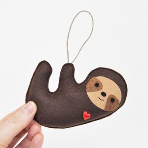 Sloth Christmas Ornament Baby Shower Party Favor image 4