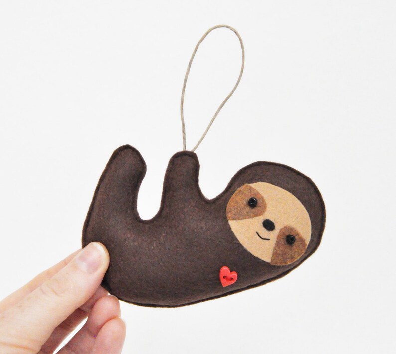 Sloth Christmas Ornament Baby Shower Party Favor image 4