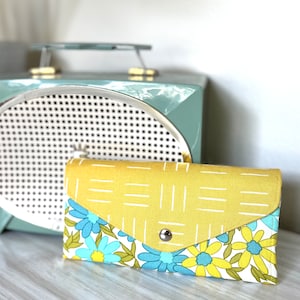 Cartera de sobre de inspiración vintage Cartera de embrague Cartera de mujer Cartera plegable Cartera grande