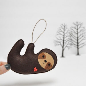 Sloth Christmas Ornament Baby Shower Party Favor image 3