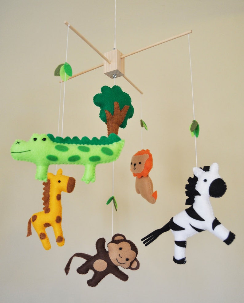 Hanging Jungle Safari Baby Mobile Eco Friendly giraffe Etsy