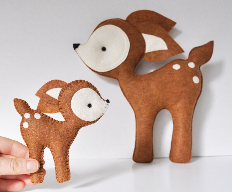 Plush Mommy and Baby Deer Fawn READY TO SHIP image 4