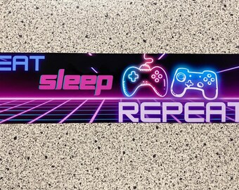 Eat Sleep Game Repeat- Bumper Sticker