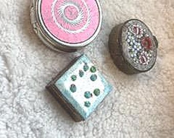 3er Set Vintage Pillendosen