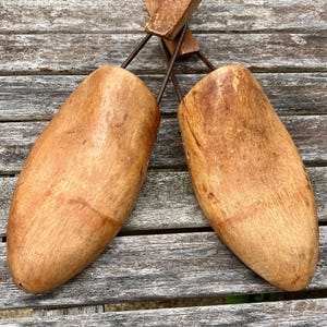 Antique French Wooden Shoe Lasts: Rustic Cobbler Forms, Size 42