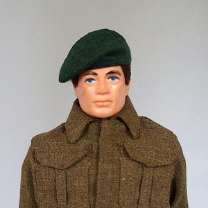 Banjoman Custom Made Beret For Vintage Action Man / G.I. Joe - Green.
