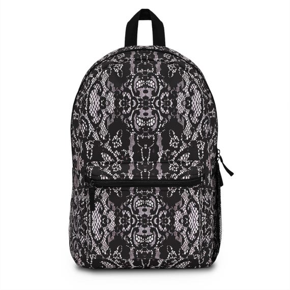 Black lace backpack hotsell