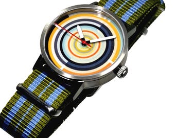 Colorful Stainless Steel Ladies Concentric Watch - Modern Fashion Gift  #284