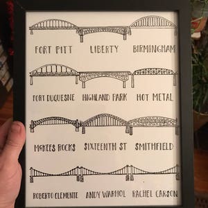 City of Bridges 8x10 print Pittsburgh