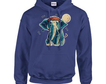 Baby Mammoth Under Moonlight | Classic Unisex Pullover Hoodie | Gildan® 18500