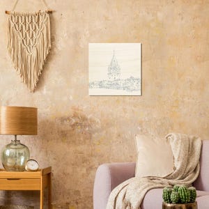Istanbul Galata Detailed Ink Pen Drawing | Wood Prints