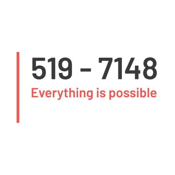 Everything is Possible Number 519-7148 Wish - Etsy