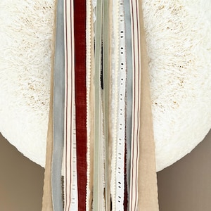 Ribbon Set for Wreath Fall Ribbon Bundle Neutral Rust Velvet Ribbon French Blue Ribbon Sage Green Velvet Eyelet Lace Ribbon Clip Wreath