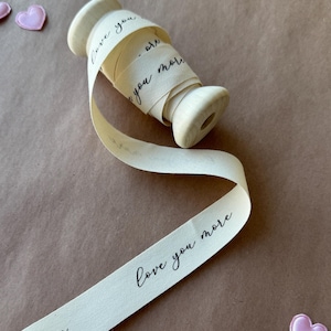 Love You Ribbon Valentines Day Ribbon for Bouquet Floral Ribbon for Flower Bouquet Valentines Day Ribbon Love You Anniversary Gift Wrap