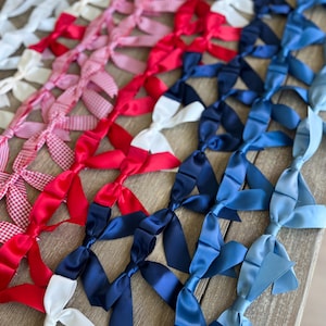 Bunt rot weiß blau Girlande für Mantle Bow Girlande Dekor für Wanddekoration Girlande Girlande am 4.Juli