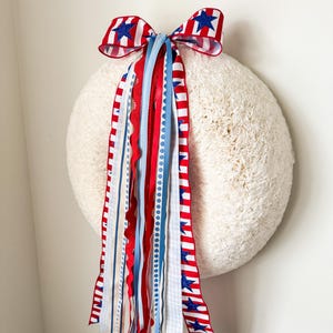 Ribbon Set 4th of July Stars and Stripes Ribbon for Wreath Bow Stars and Stripes Decor July 4th decor for Front Porch Decor Red White Blue