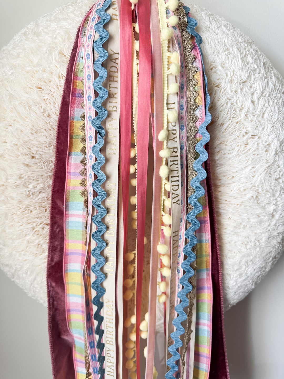 Happy Birthday Ribbon Set for Wreath Happy Birthday Bow Happy Birthday ...