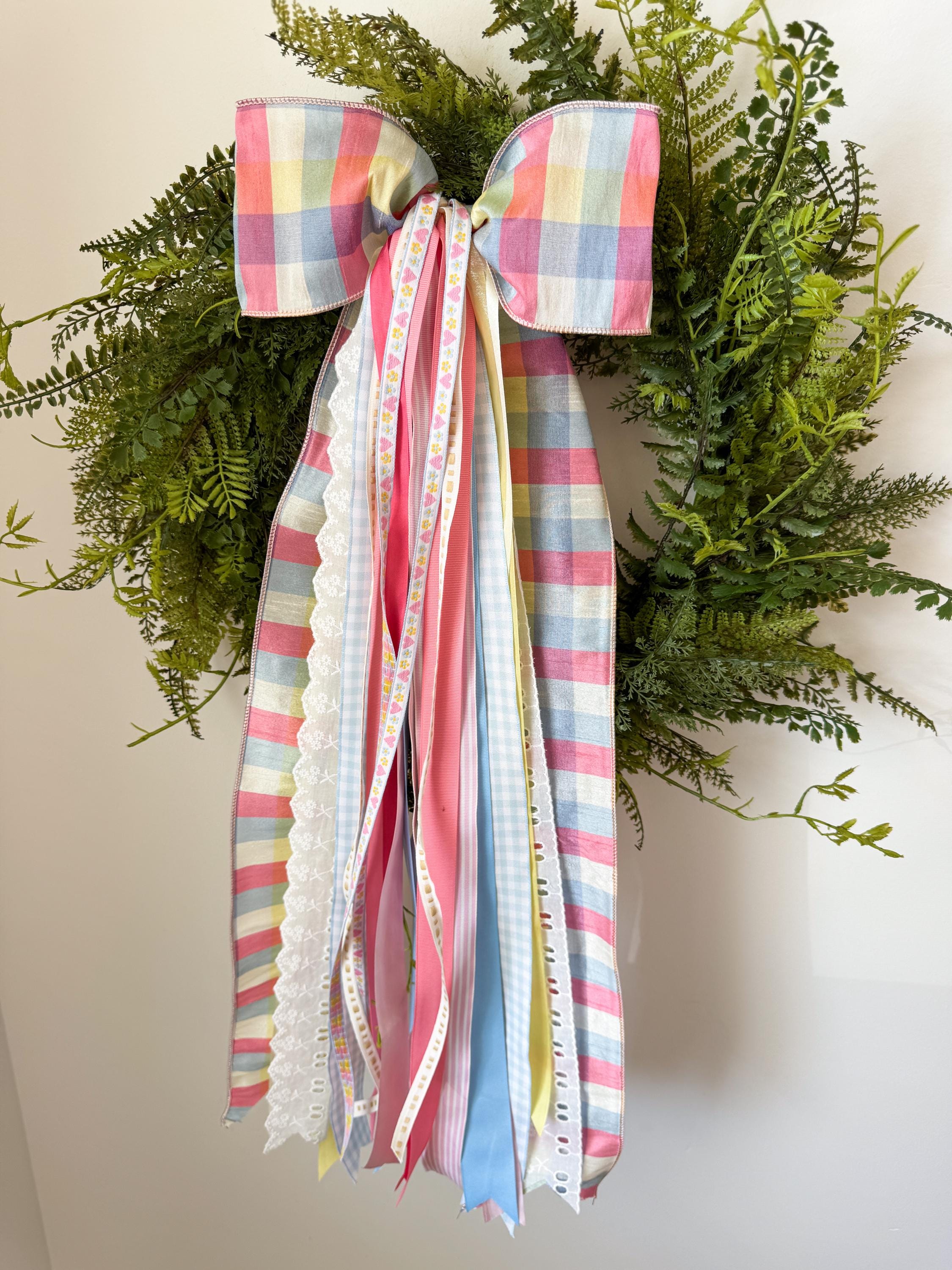 Spring Ribbon Divider Ribbon Bundle Spring Bow for Wreath Pink Spring Ribbons Pastel Easter ...