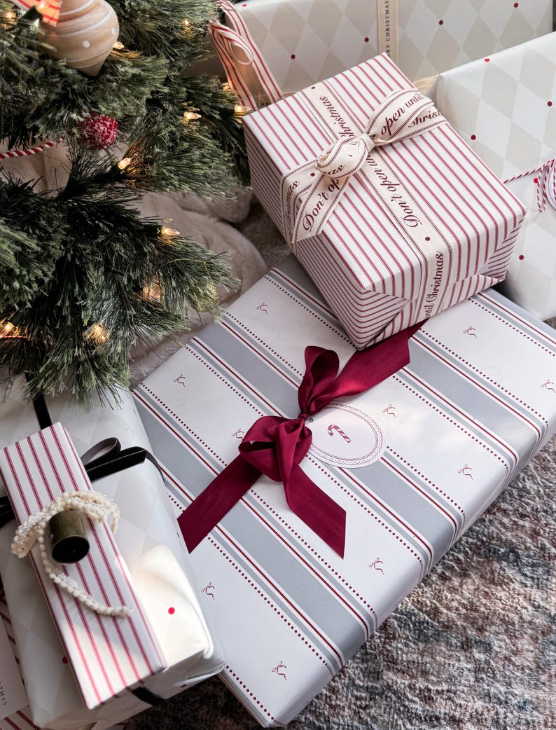 Christmas Ribbon Gift Wrapping Ribbon for Christmas Gift Wrap Ribbon ...