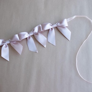Mauve Bow Garland for Little Girls Party Gift for Daughter Bow Themed Party Decor Soft Pink Princess Party Decorations for Girls Birthday