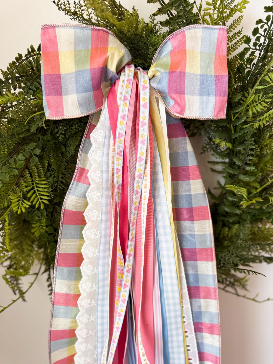 Spring Ribbon Set for Wreath for Spring Ribbons Pink Ribbon Decor Front ...