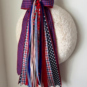 Fourth of July Ribbon Bundle Red White Blue Independence Day Ribbon Bundle 4th of July Ribbon Set for Wreath Patriotic Bow for Wreath USA