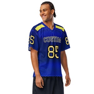 Gepersonaliseerde American Football-trui – aangepast teamshirt – aangepaste naam en nummer – jersey wedstrijddag – cadeau sportfan