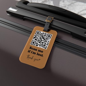 Personalized QR Code Luggage Tag | For Your Safety | Travel Accessories