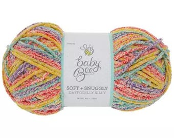 Yarn Bee Baby Bee Soft + Snuggly Yarn - Medium 4 Weight Chenille Baby - Super Soft Polyester for Blankets and Amigurumi, discontinued yarn