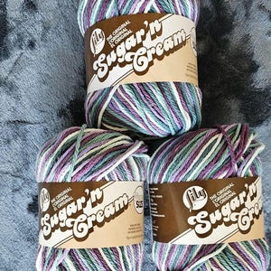 Lily&#39;s Sugar N Cream Cotton Yarn Ombre Brand New Crochet Yarn 1 Skein
