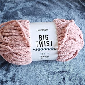 RARE Big Twist Plush Yarn | Discontinued Super Bulky 6 | 10.5oz Chenille Acrylic/Poly | 1 Skein NWT Vintage | detash lot
