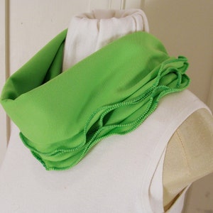 Ruffled Scarf, Spring Green Scarf, Lime Green Scarf, Pistachio Green Scarf, Lime Green Infinity Scarf, Spring Green Infinity Scarf image 4