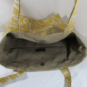 Yellow and Gray Tote, Yellow and Gray Tote Bag, Oversized Yellow Bag, Yellow Patchwork Tote, Yellow Patchwork Bag, Oversized Yellow Tote image 7