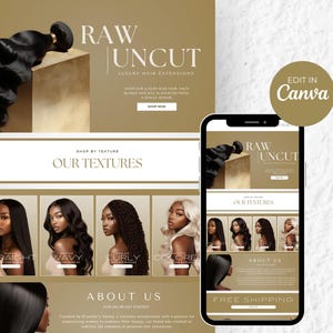 Website Banner, Hair Website, Hair Extension Website Template, Hairstylist, Web Banners Website Template, Wig, Extensions, Hair