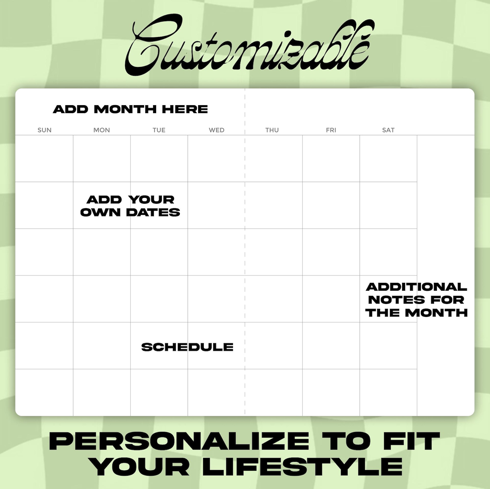Passport Size DIY Printable Monthly Planner Insert Book Leather ...