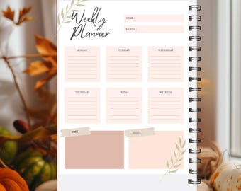 Planner A4 printable, week in een oogopslag, office planner, bureauplanner, organizer, weekly, to do takenlijst, wekelijkse organisator