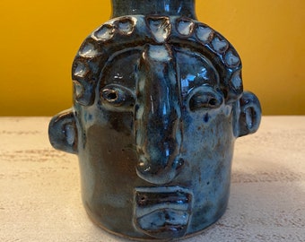 SPRING SALE  A tiny face jug by ceramic artist Jim McDowell