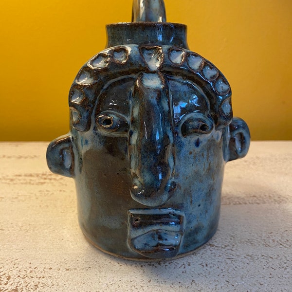 SPRING SALE  A tiny face jug by ceramic artist Jim McDowell