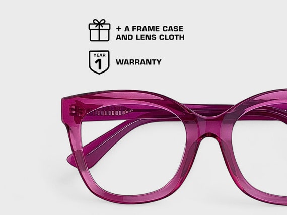 Vivid Hard Candy Cat-Eye Glasses Frame | Oversized Chic Eyewear | Black & Crystalline Colors | Optical Lenses Ready | Eye-Catching Design