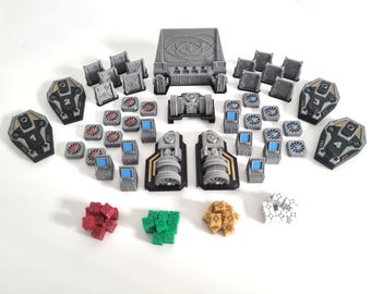 Terrain Set & Storage Box compatible with Nemesis, 43 + 60 pcs