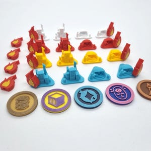 Arcs city, starport, resource token upgrade set, 85 pcs