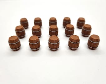 Brass Birmingham barrel tokens, 15 pcs